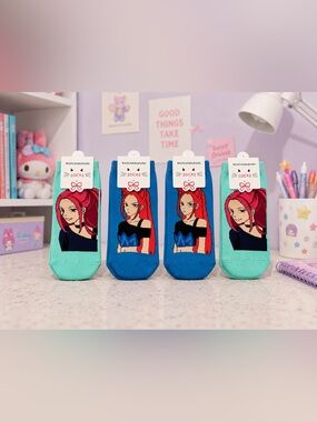 KPOP Mira Ankle Socks 4 Pair Set - Size 35-41